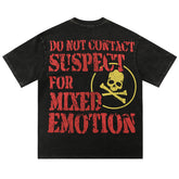 MIXED EMOTION Washed Black Tee